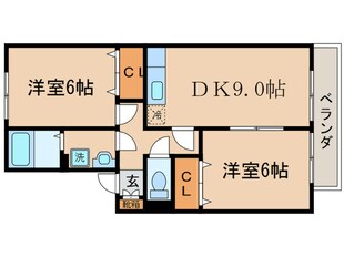 ウェストビレッジ桃山Ｂ棟の物件間取画像